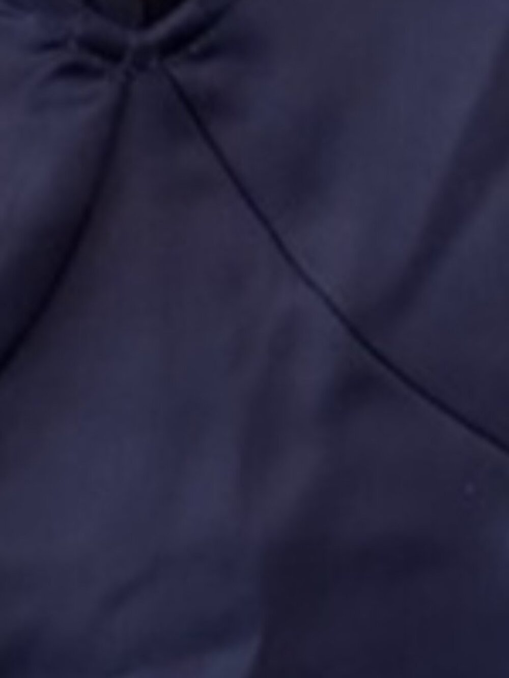 LOFT Satin V-Neck Peplum Tank in Navy Blue